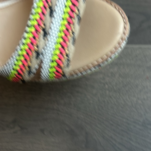 Gianni Bini Multicoloured Ankle Strap Platform Wedge Boho Sandals Women Size 7.5 - Picture 12 of 17